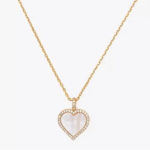NWT Kate Spade Take Heart Pendant Necklace in Gold Tone